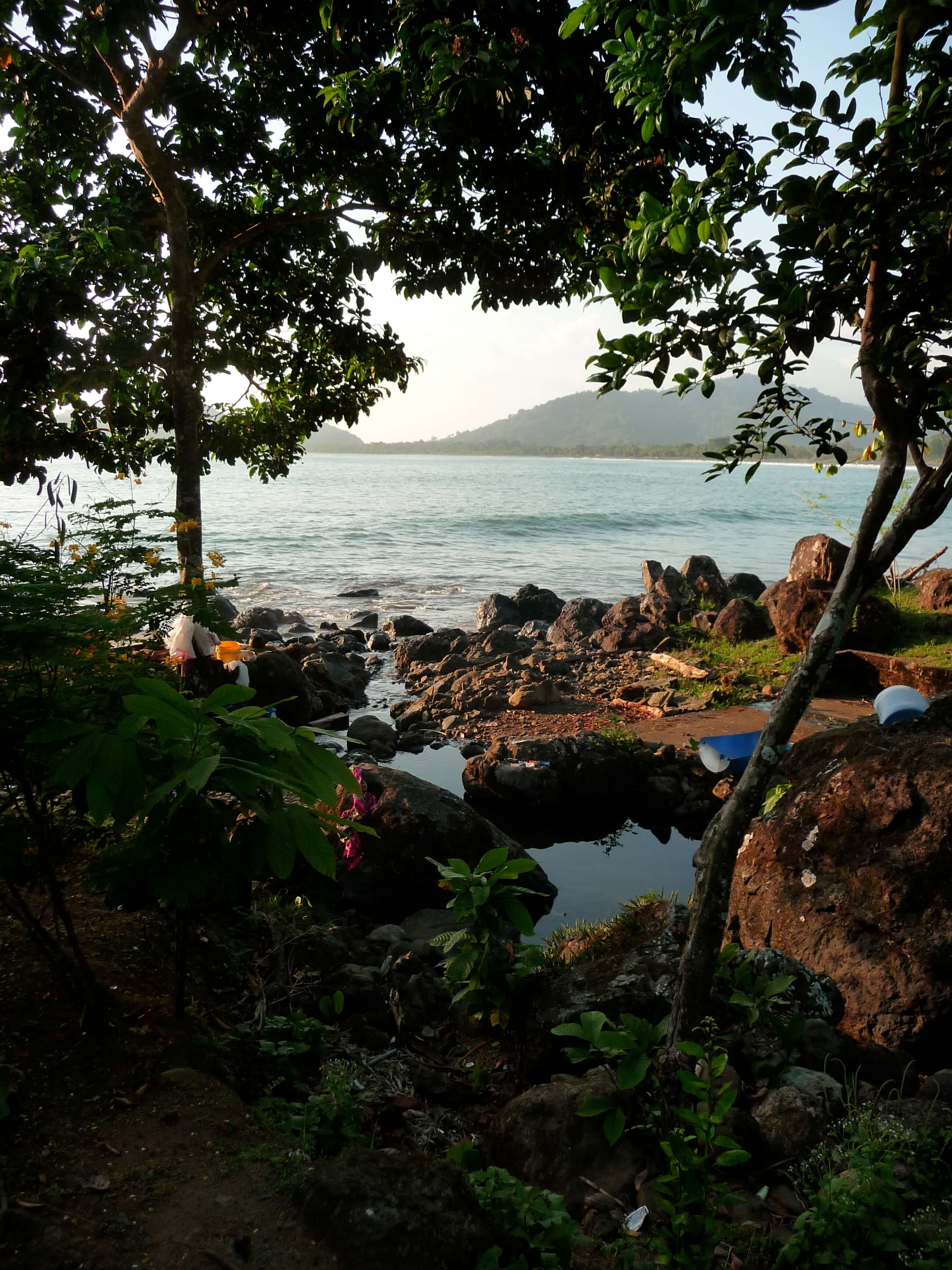Beautiful stream shot with ocean in background