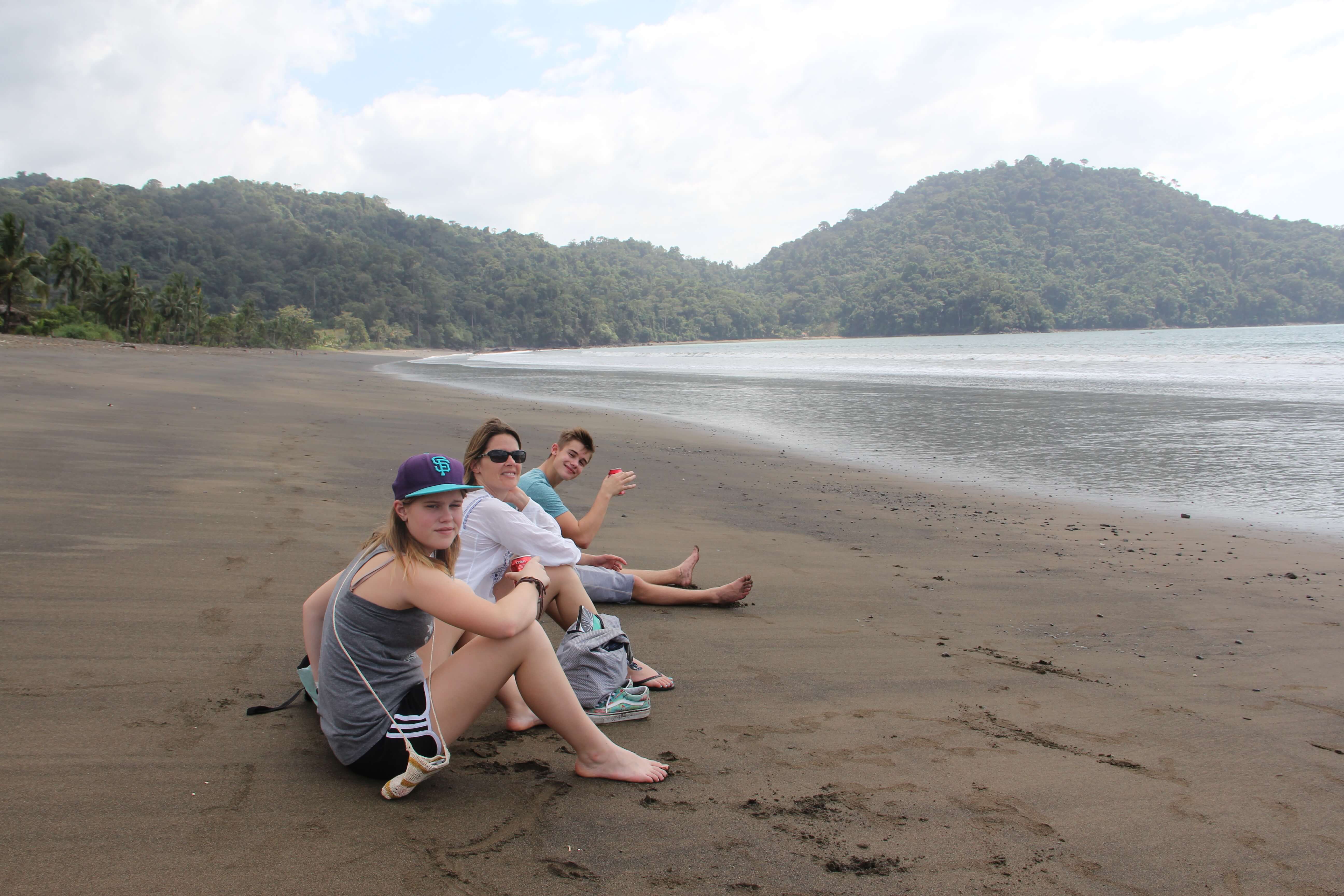 Sitting on Beach Pinas Bay